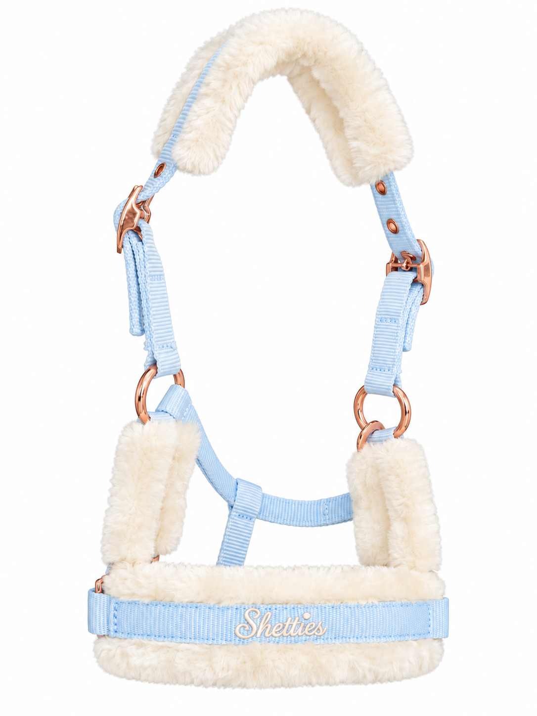 Shetties Halster + touw in maat Mini en Shet Lichtblauw
