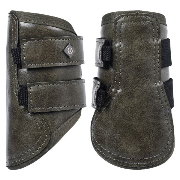 Peesbeschermers met klittenband voor Shetlanders en Mini Pony’s van Imperial Riding in de kleur Olive Green 