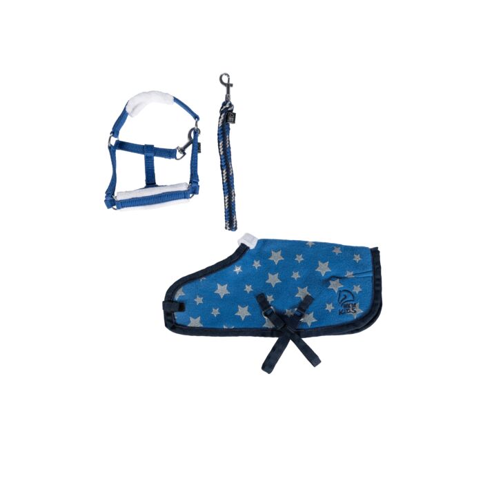 Cuddle Pony set blauw stars
