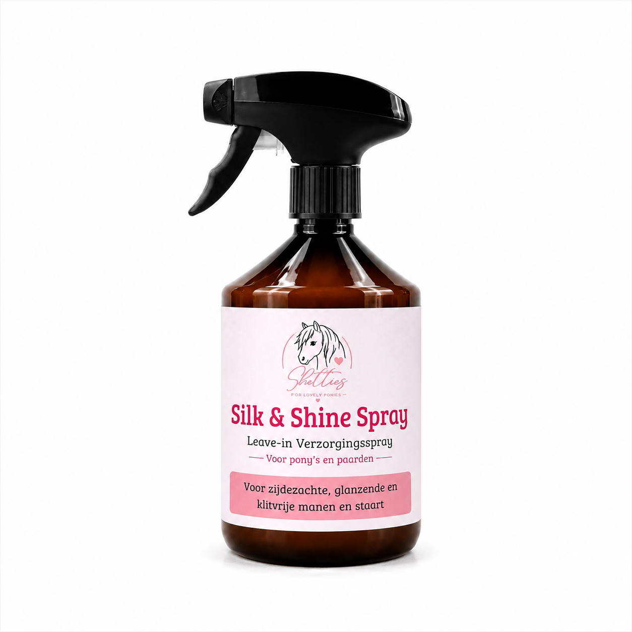 Antiklit- en glansspray van Shetties voor pony’s en paarden 