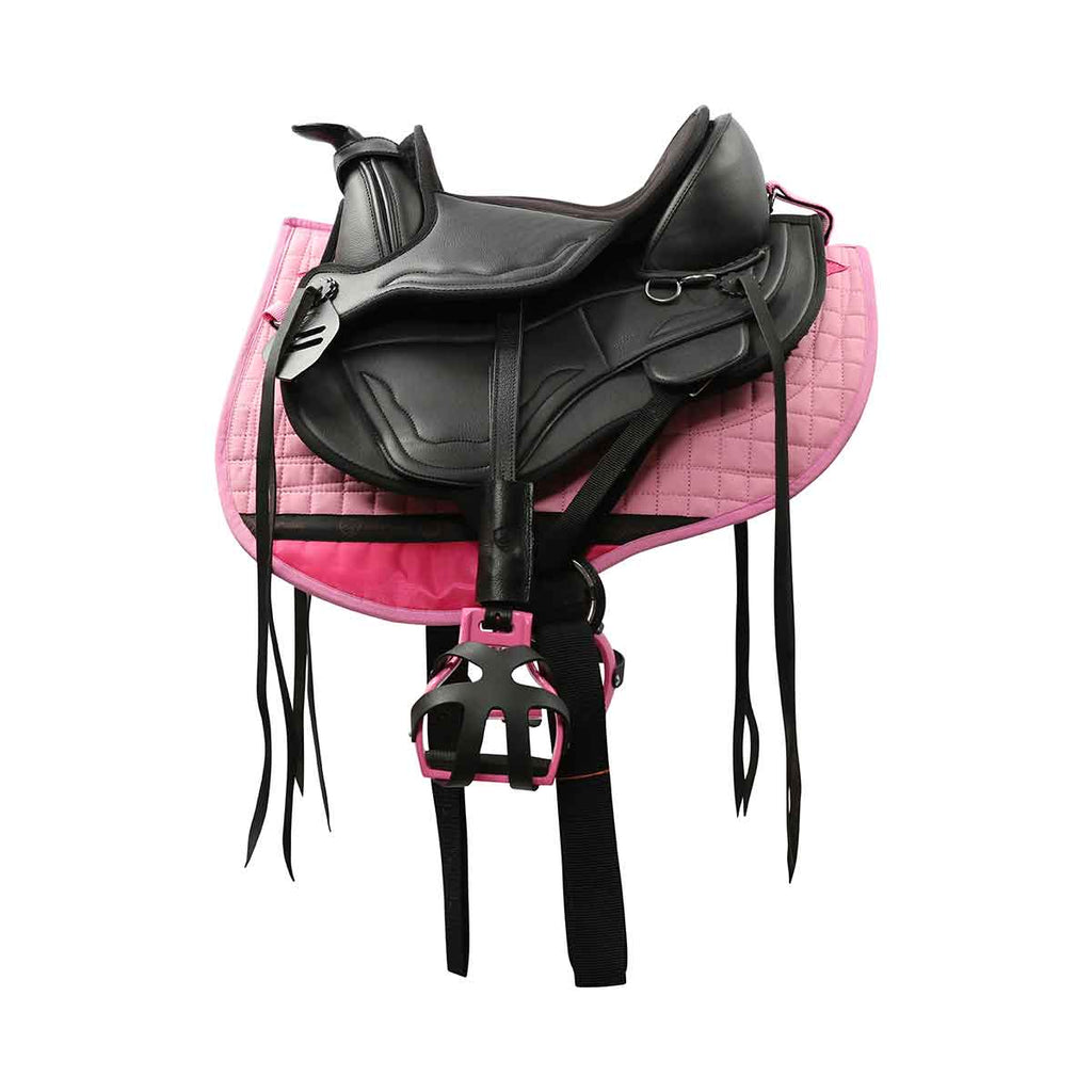 Boomloos westernzadel Zwart 10 inch of 12 inch (levertijd 1 week)
