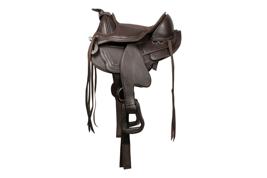 Boomloos Westernzadel  Bruin  10 inch of 12 inch