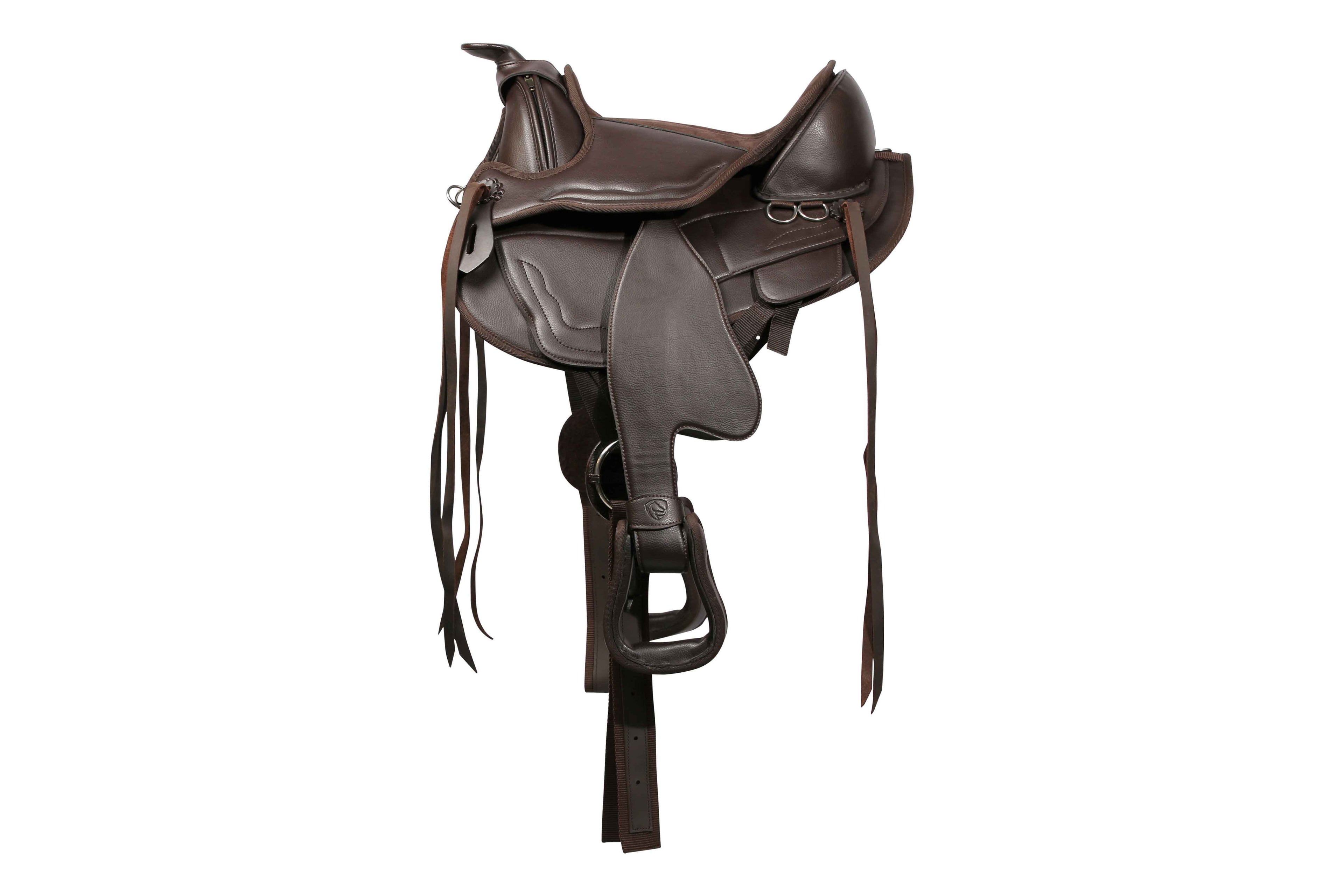 Boomloos Westernzadel  Bruin  10 inch of 12 inch